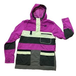 Nike mens DEADSTOCK Sportswear Woven Hooded 1/2 Zip Jacket Raincoat jacket